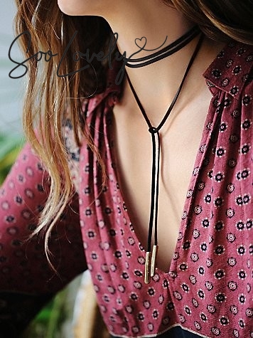 suede lace ketting