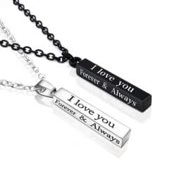 Ketting 'I love you Forever & Always' bar
